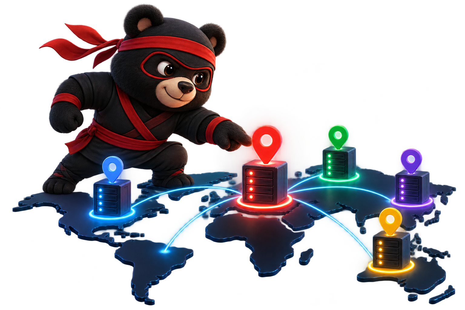Ноутбук и защищённый VPN-туннель для настройки на Windows и macOS